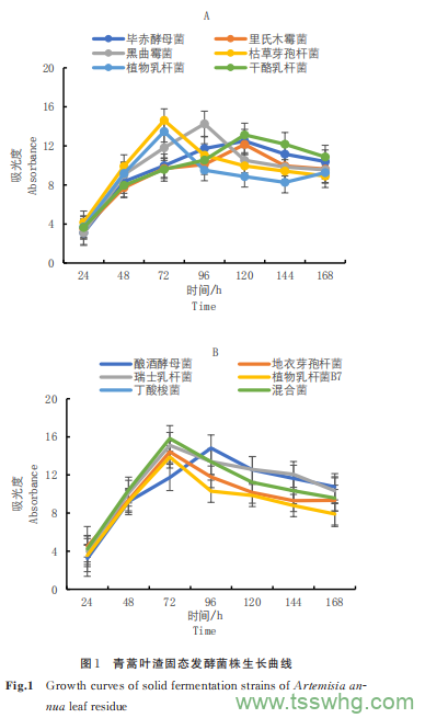 11 類菌種固態(tài)發(fā)酵對青蒿葉渣功效成分的影響（二）